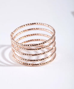 Rose Diamond Cut Spiral Ring