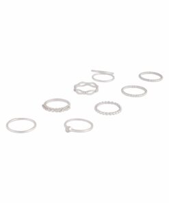 Diamond Cut Twist Ring 8-Pack