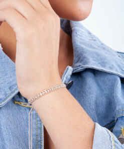 Rose Ball Toggle Tennis Bracelet