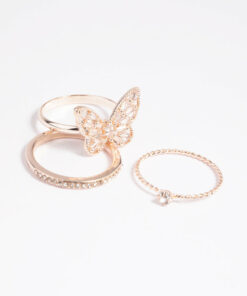 Rose Butterfly Ring Pack