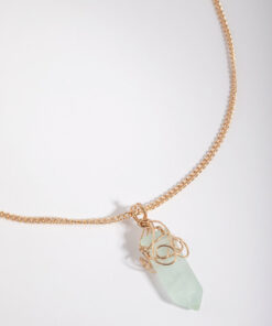 Green Fluorite Shard Necklace