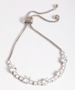 Rhodium  Tennis Bracelet