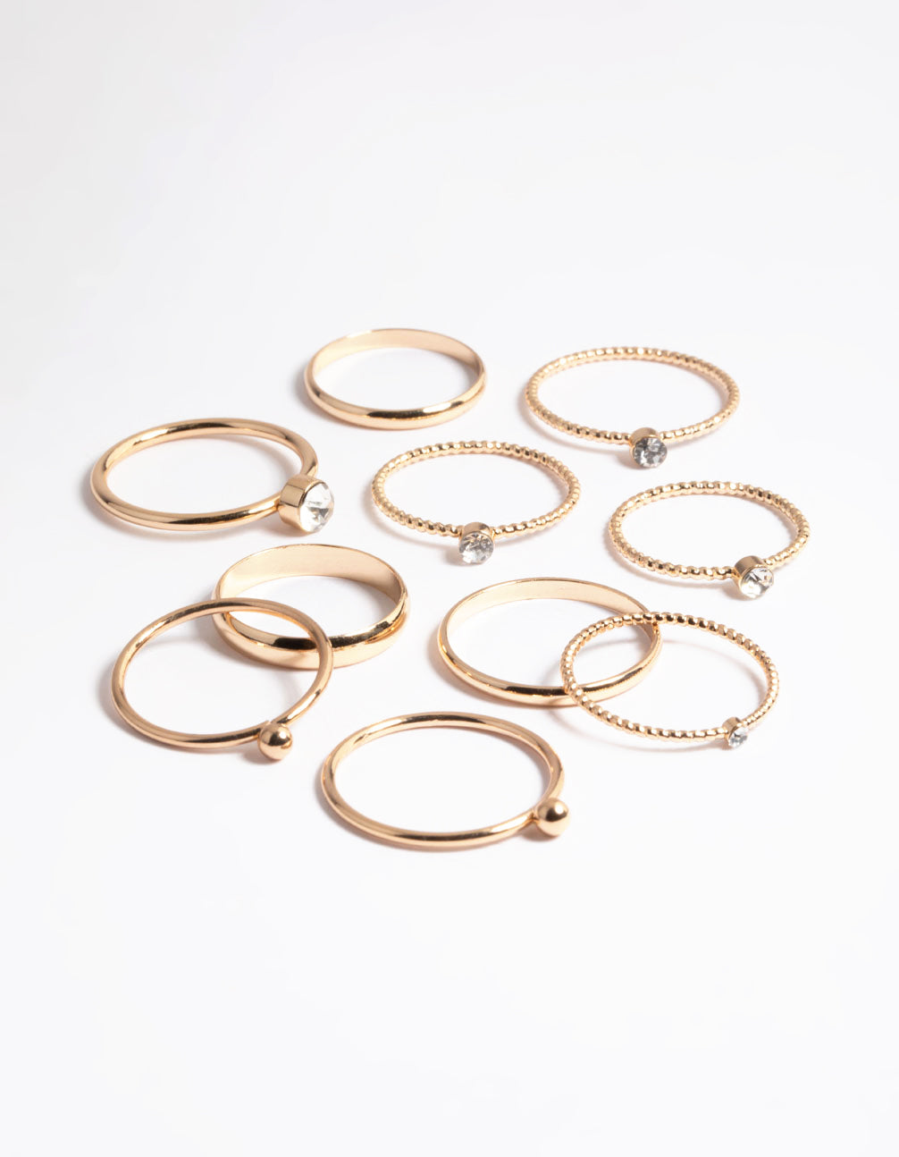 Mixed Stone & Textured Ring Pack