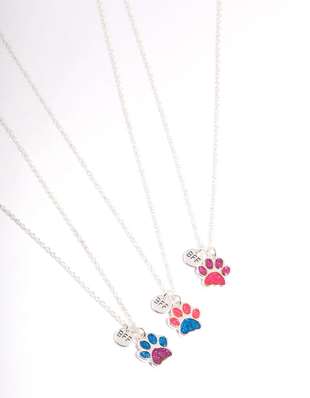 Kids Glitter Paw Necklace Pack