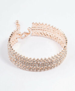 Rose Four Row Bangle Cuff
