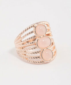 Rose Vertical Triple Stone Ring