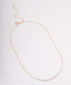 Rose Pearl Smile Necklace