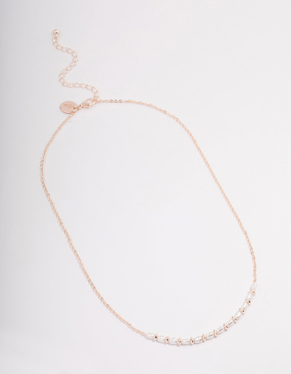 Rose Pearl Smile Necklace