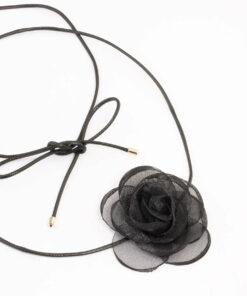 Black Mesh Thin Rope Choker