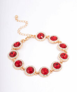 Red Round Adjustable Bracelet