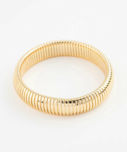 Wide Ribbed Bangle