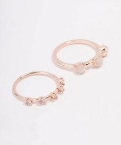 Rose Stone Ring Stack Pack