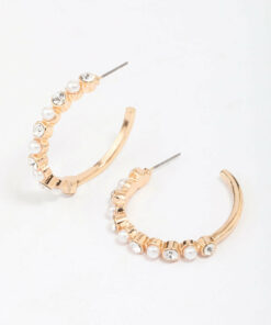 Pearl Encased Hoop Earrings