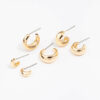 Mixed Gradual Simple Hoop Earring 3-Pack