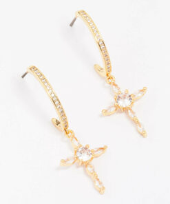 Marquise Cross Earrings