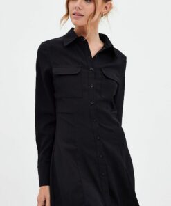 Black Shirt Dress Long Sleeve