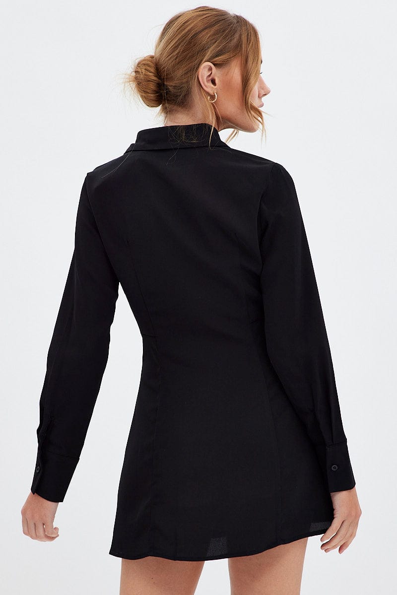 Black Shirt Dress Long Sleeve - Image 5